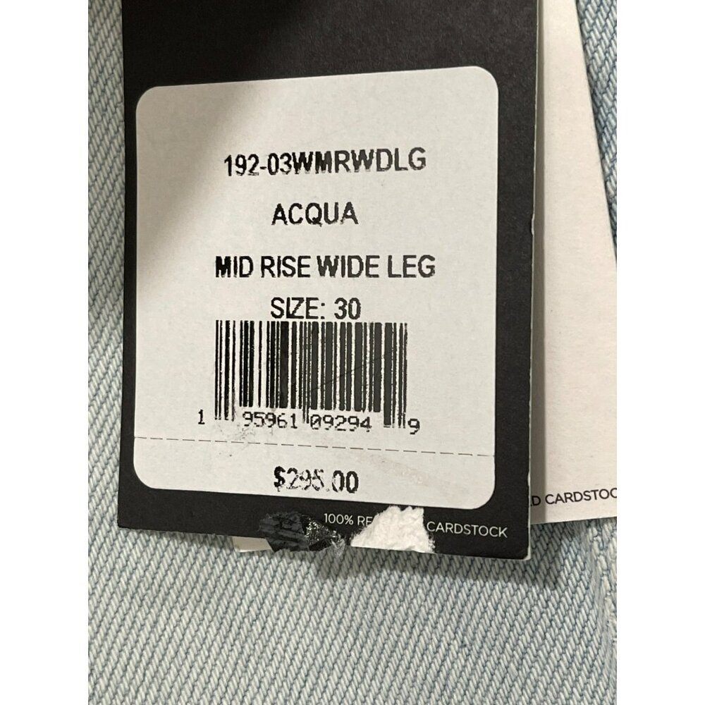 Re/Done Mid Rise Wide Leg Acqua NWT Size 30 Redone - Picture 4 of 6
